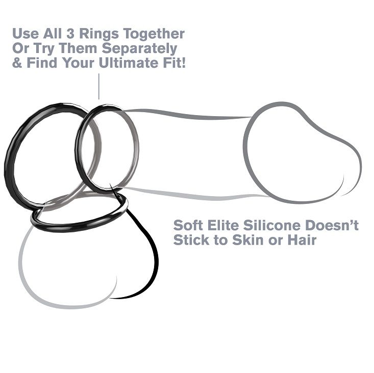 Fantasy C-Ringz - Silicone 3 Ring Stamina Set