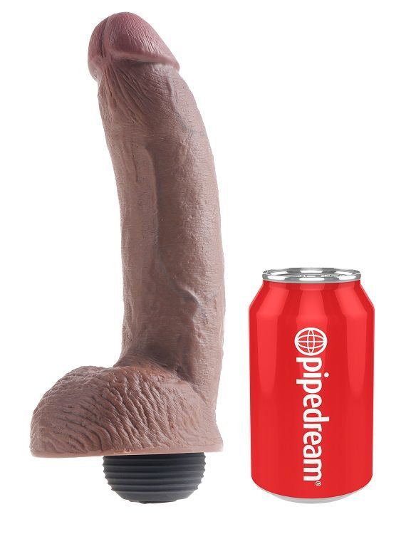 King Cock - Realistic Brown Ejaculator Penis 22.86 Cm