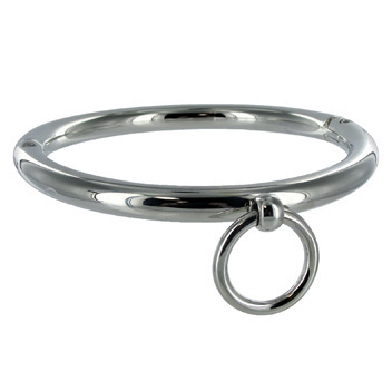 Metal Hard - Bdsm Necklace With Ring 18Cm