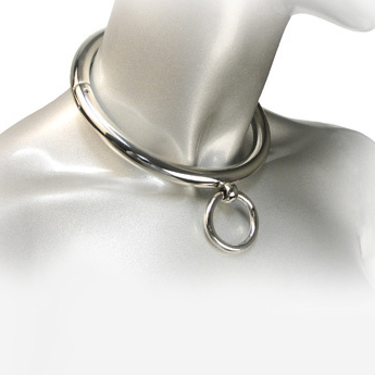 Metal Hard - Bdsm Necklace With Ring 18Cm