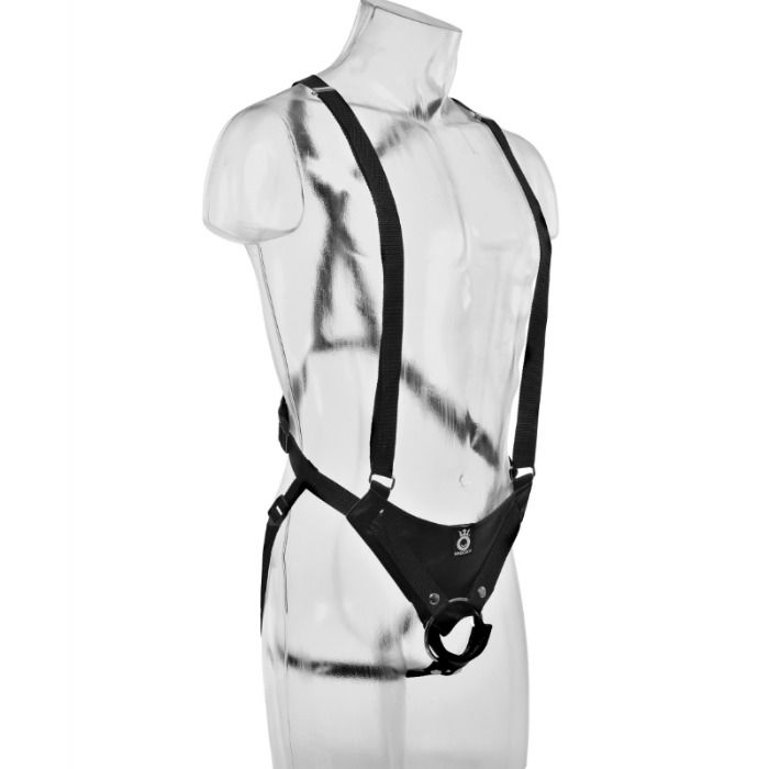 King Cock - 25.5 Cm Hollow Strap-On Suspender System Flesh