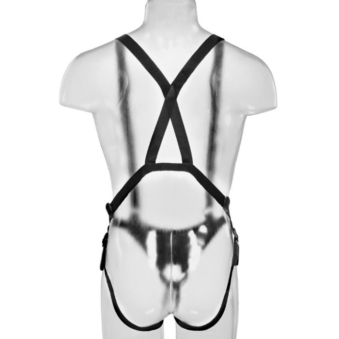 King Cock - 25.5 Cm Hollow Strap-On Suspender System Flesh