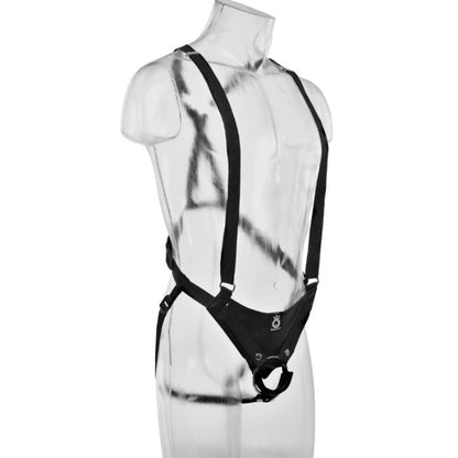 King Cock - 28 Cm Hollow Strap-On Suspender System Flesh