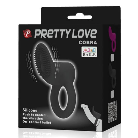 Pretty Love - Cobra Vibrator Ring Black