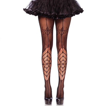 LEG AVENUE - DelighToys Itsy Bitsy Spider Net Pantyhose Reinforced Toe
