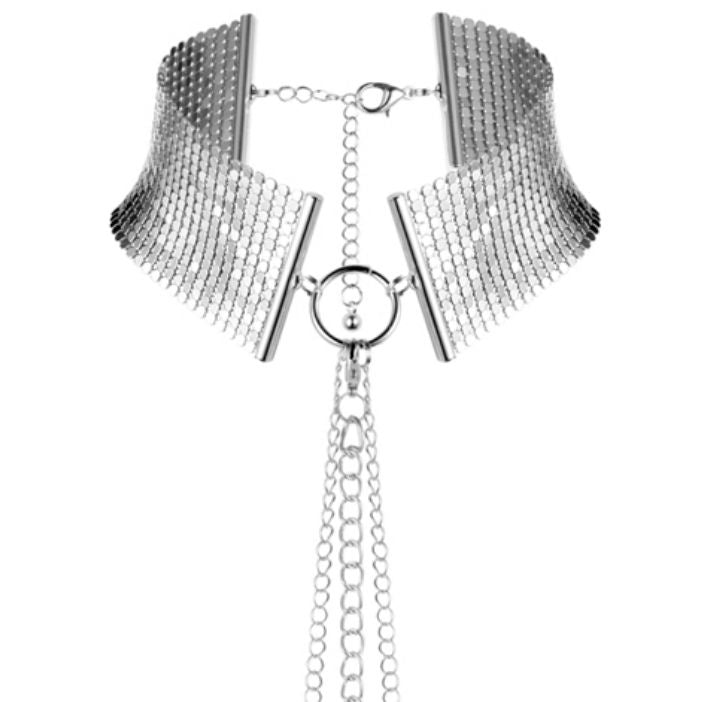 Bijoux - D�Sir M�Tallique Silver Metallic Necklace