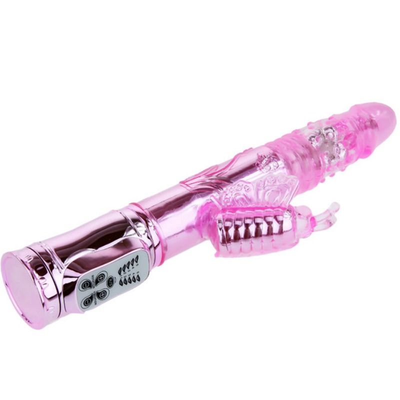 Baile - Rechargeable Vibrator With Rotation And Throbbing Butterf Stimulator