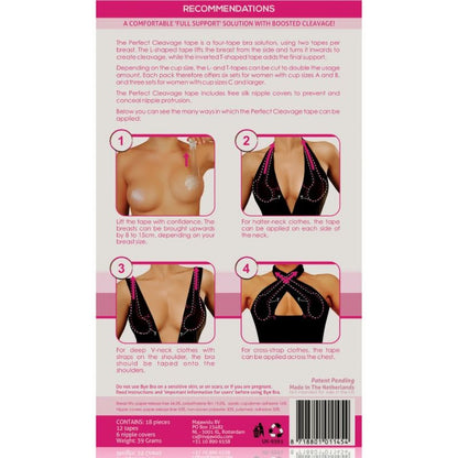 Bye-Bra - Enhancement Tape + Free Nipple Covers Cup A-F