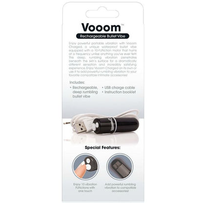 Screaming O - Rechargeable Vibrating Bullet Vooom Black