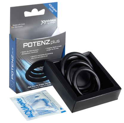 Joydivision Potenzduo - Plus 3 Black Rings Set - S, M, L