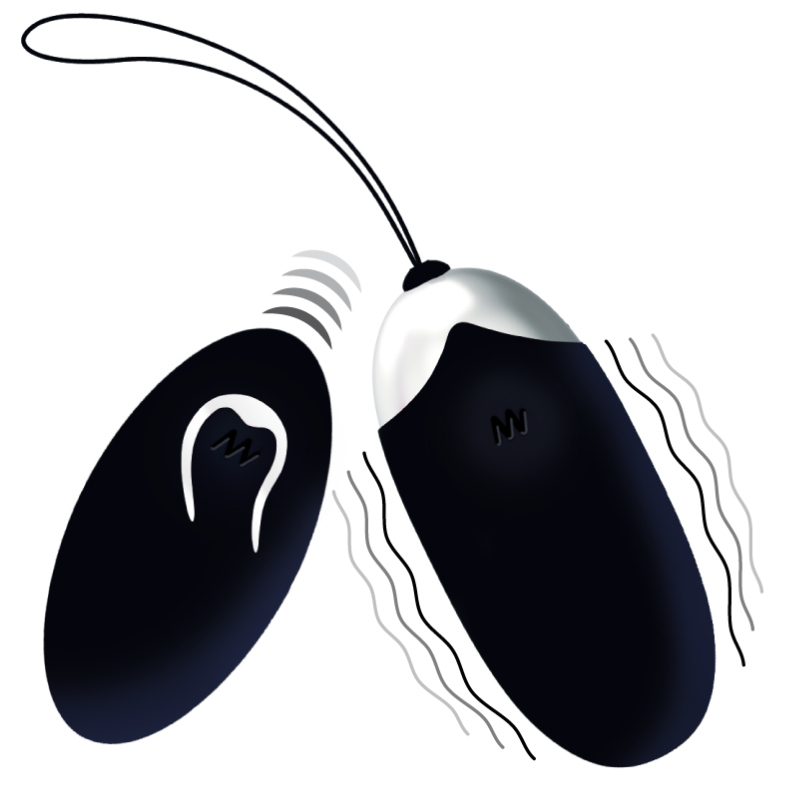 Intense - Flippy Ii  Vibrating Egg With Remote Control Black