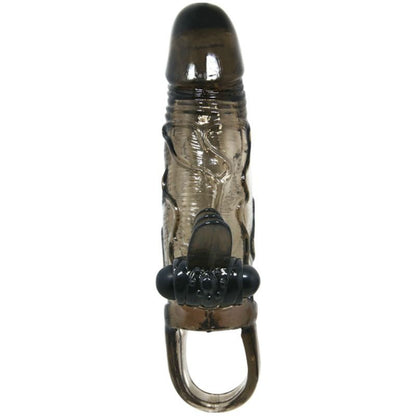 Baile - Brave Man Penis Cover With Clit And Anal Stimulation Double Bullet Black 16.5 Cm