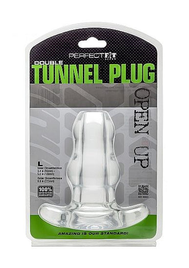 Perfect Fit Brand - Double Tunnel Plug Xl Large Clear