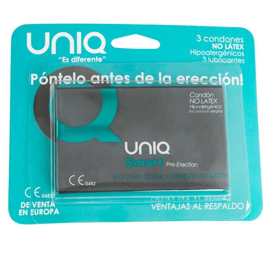 Uniq - Smart Latex Free Pre-Erection Condoms 3 Units