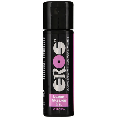 Eros silicone-based oriental massage gel front label