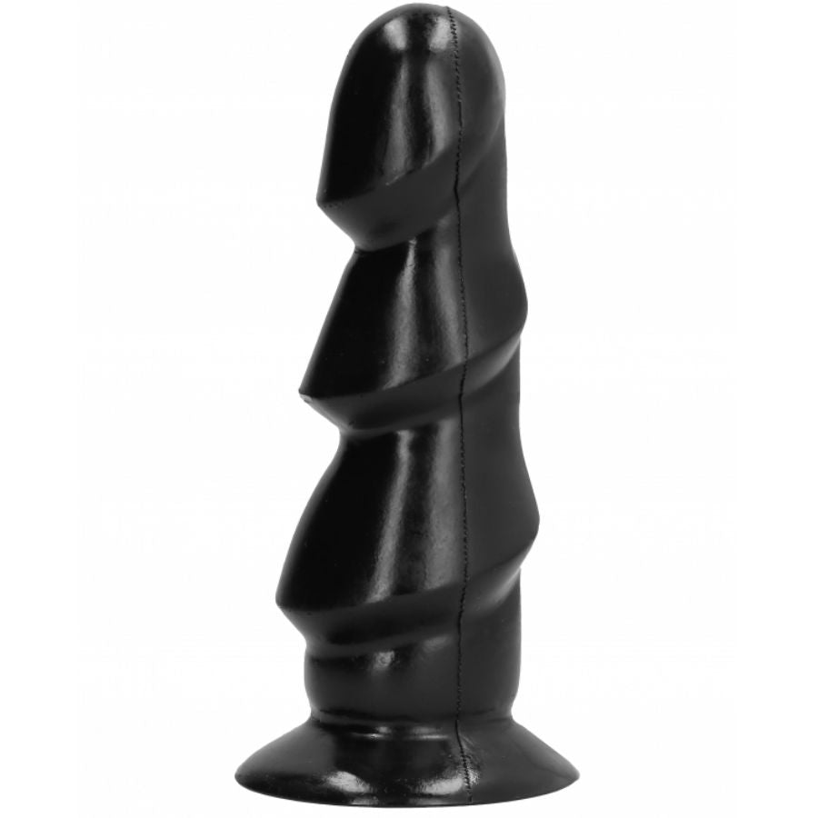 Experience intense pleasure with the All Black Large Thick Dildo. Unique stacked bulbs offer dynamic stimulation. Body-safe, compatible with water and silicone lubricants.3