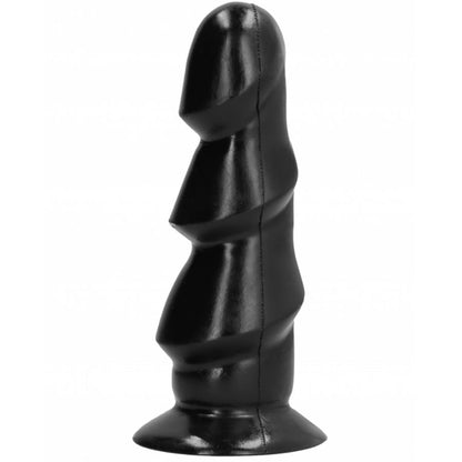 Experience intense pleasure with the All Black Large Thick Dildo. Unique stacked bulbs offer dynamic stimulation. Body-safe, compatible with water and silicone lubricants.3