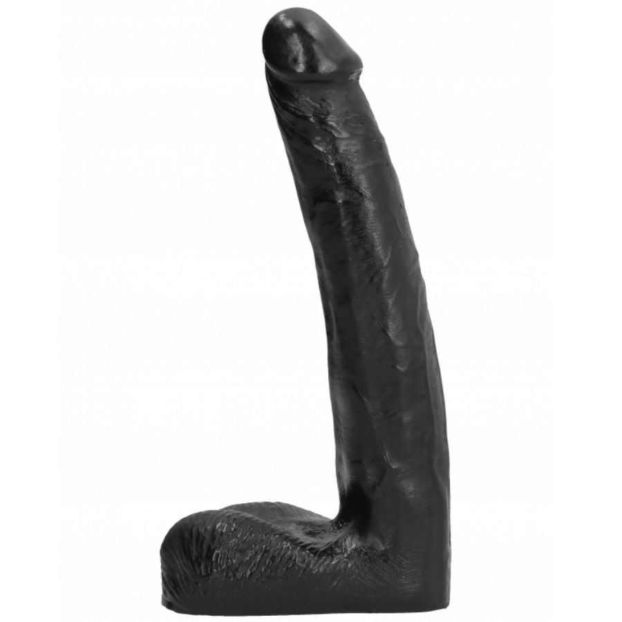 Experience enhanced stimulation with the All Black Dildo Stimulator. Realistic design, textured shaft, and body-safe. Compatible with water and silicone lubricants.2