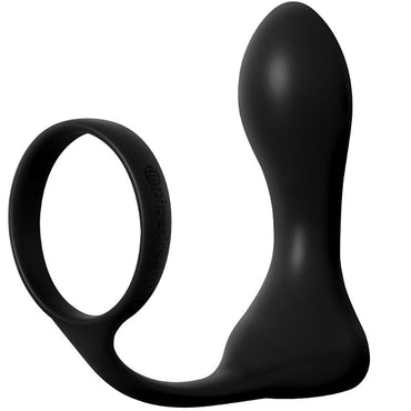 Explore next-level pleasure with the Anal Fantasy Rechargeable Ass-Gasm. Vibrating prostate plug and cockring for explosive results, made with body-safe Elite Silicone.1