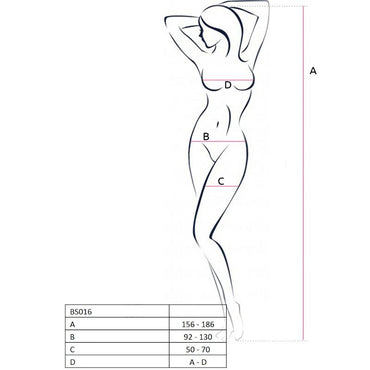 Passion - Woman Bs016 White Bodystocking One Size