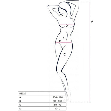 Passion - Woman Bs020 White Bodystocking One Size