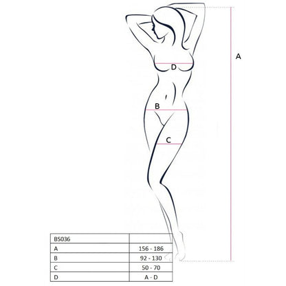 Passion - Woman Bs036 White Bodystocking One Size