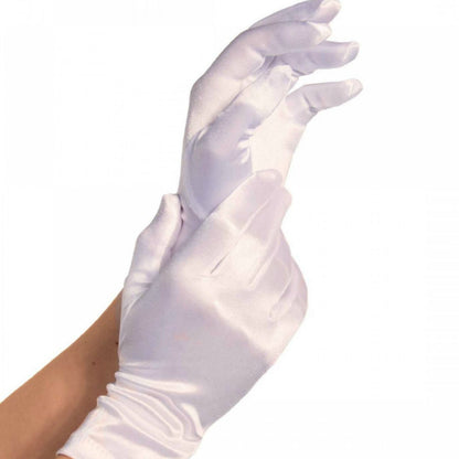 Leg Avenue satin gloves in black