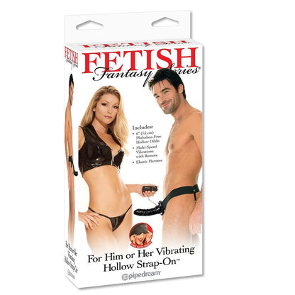 Fetish Fantasy Series - Vibrating Hollow Strap-On For Her Or Him Black