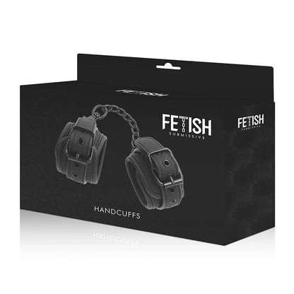 Fetish Submissive - Vegan Leather Handcuffs With Noprene Lining