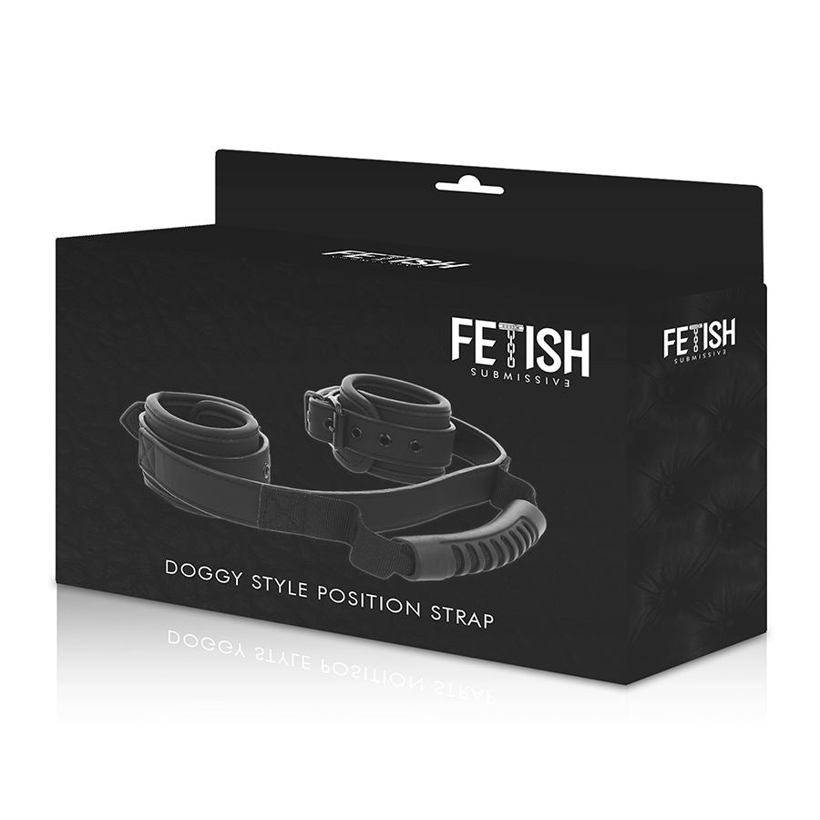 Fetish Submissive - Noprene Lining Handcuffs With Handle