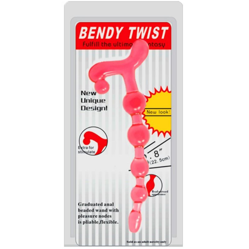 Enhance your anal play with Baile Twist Anal Balls. Flexible, nodulated design crafted from high-quality TPR. Submersible and perfect for beginners or advanced users.5