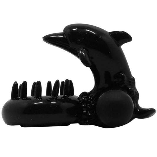 Enhance pleasure with the Baile Dolphin Clitoral Stimulator Ring. High-quality silicone, strong vibrations, dolphin-shaped stimulator, and easy-to-use design.1