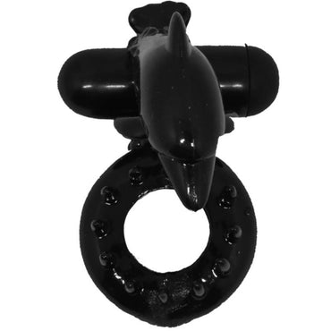 Enhance pleasure with the Baile Dolphin Clitoral Stimulator Ring. High-quality silicone, strong vibrations, dolphin-shaped stimulator, and easy-to-use design.2