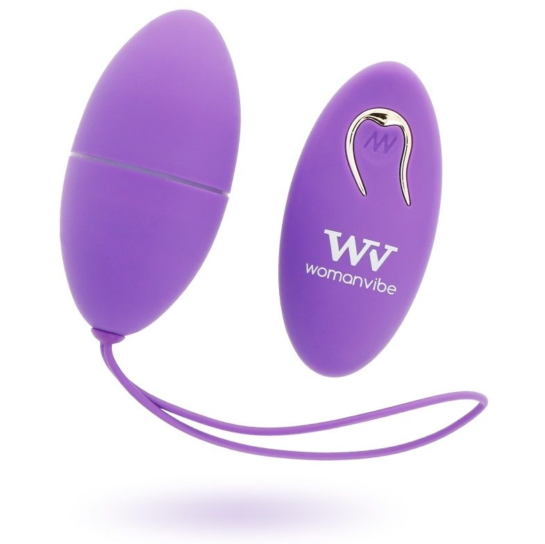 Womanvibe - Alsan Egg Remote Control Black Silicone Purple