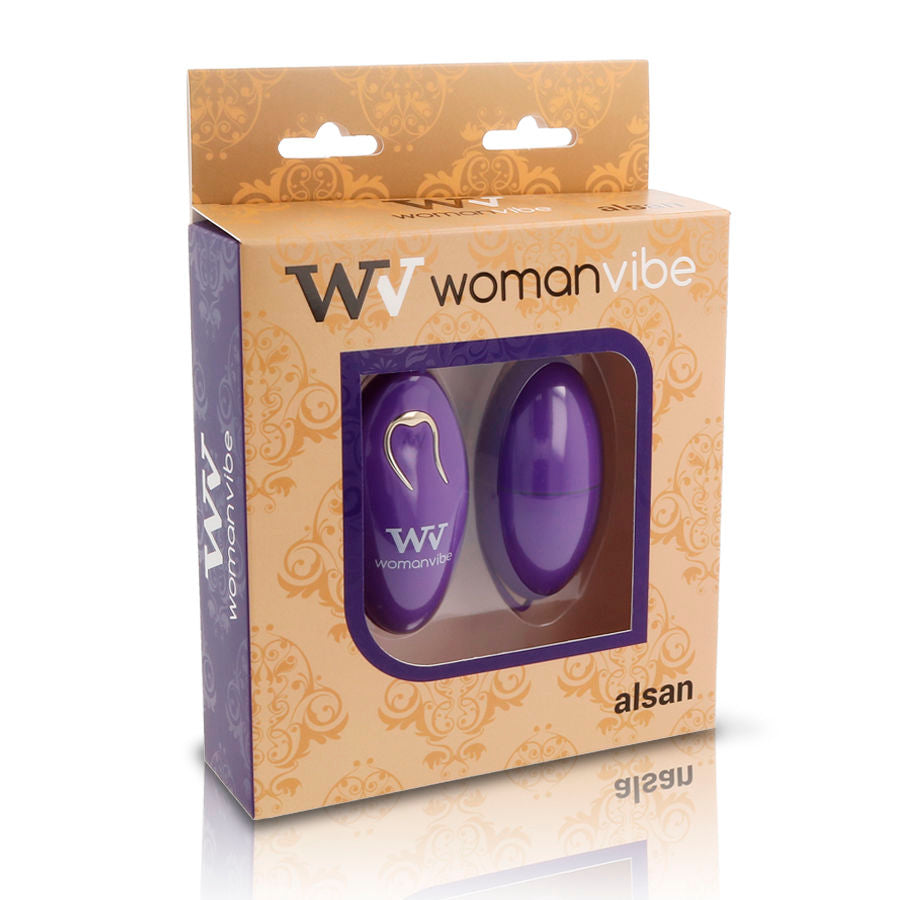 Womanvibe - Alsan Egg Remote Control Black Silicone Purple