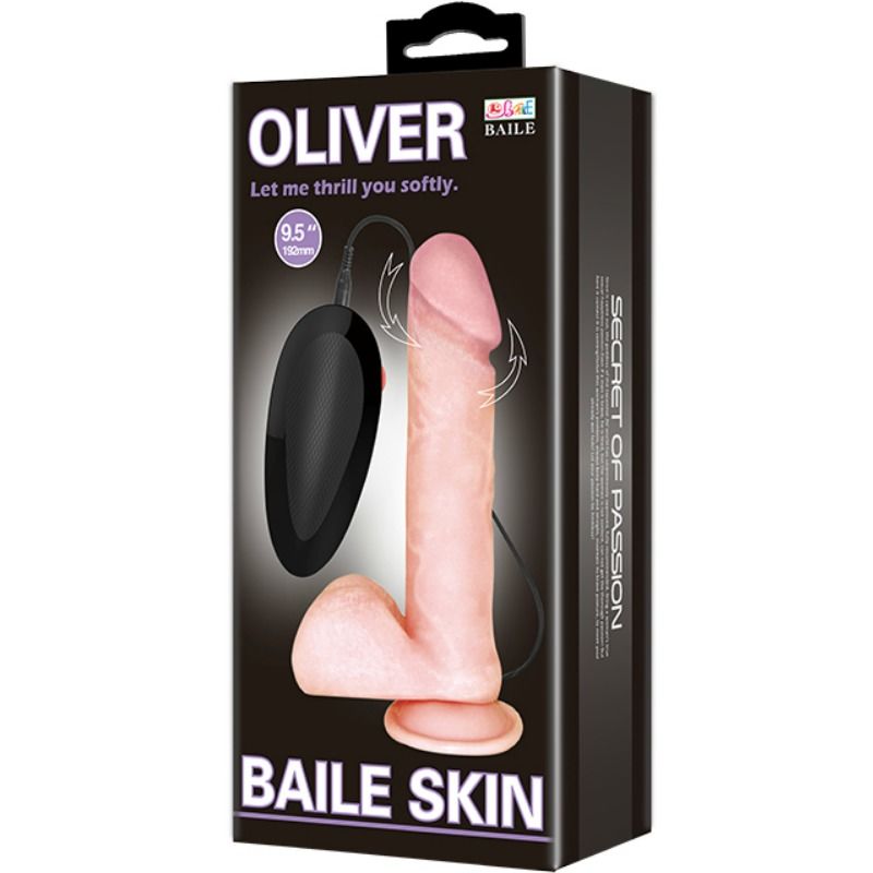 Baile - Oliver Realistic Vibrator With Rotation Function