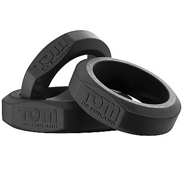 Tom Of Finland - 3 Piece Silicone Cock Ring Set