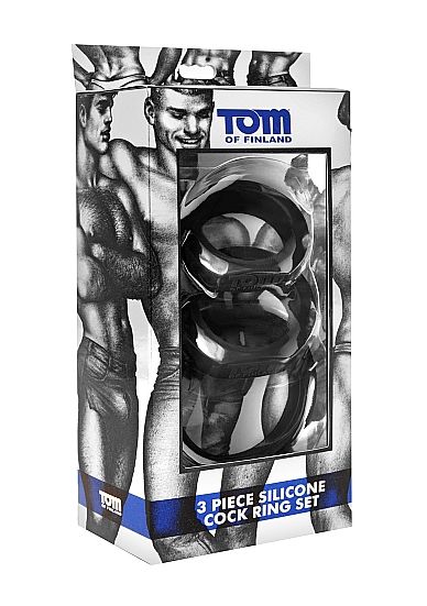 Tom Of Finland - 3 Piece Silicone Cock Ring Set