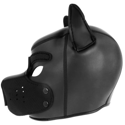 Darkness - Neoprene Dog Mask With Removable Muzzle M