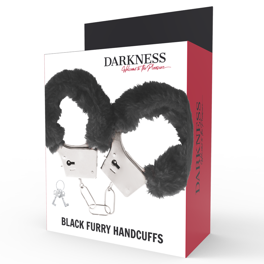 Darkness - Black Lined Metal Handcuffs