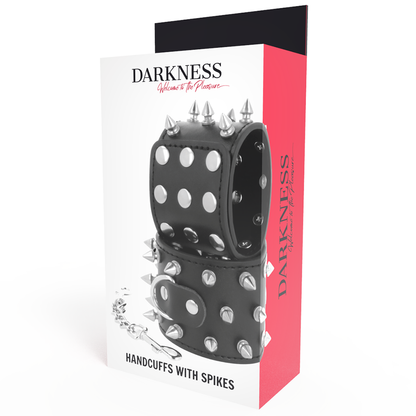 Darkness - Skulls And Bones Black Spiked Handcuffs