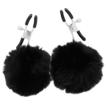 Darkness - Nipple Clamps With Pom Poms 1