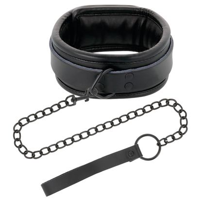 Darkness - Black Leather Handcuffs And Collar