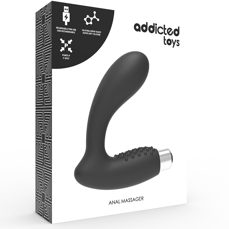 Stimulate your G-spot with Addicted Toys Prostatic G-Spot Vibrator. Rechargeable, waterproof, and made of hypoallergenic silicone for intense and safe pleasure.55