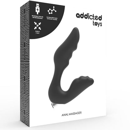 Enhance your pleasure with Addicted Toys Prostatic Vibrator. Rechargeable, waterproof, hypoallergenic silicone, and designed for intense male G-spot stimulation.6