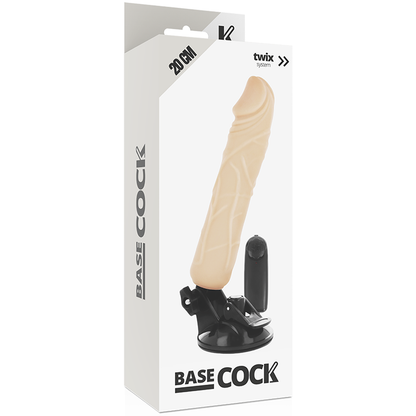 Basecock - Realistic Vibrator Remote Control Flesh 20 Cm -O- 4 Cm