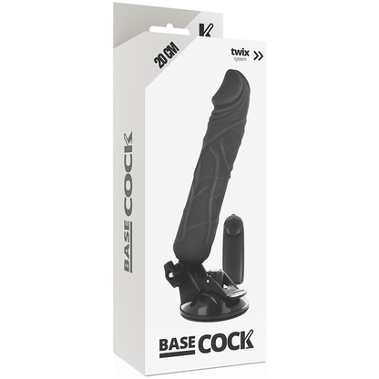 Basecock - Realistic Vibrator Remote Control Black 20 Cm -O- 4 Cm