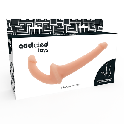 Discover strapless pleasure with the Addicted Toys Dildo Rna S. Enjoy G-spot and partner stimulation with this flexible, body-safe, and phthalate-free dual-ended toy.5