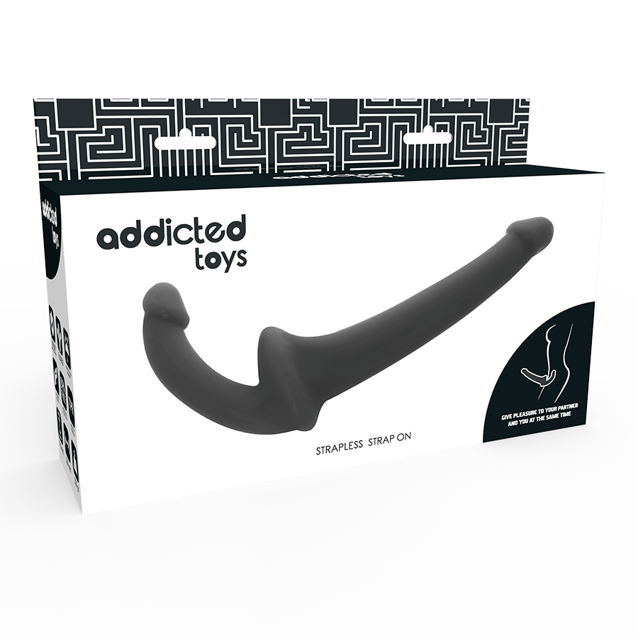 Enjoy intimate connection with the strapless Addicted Toys Dildo Rna S Without Subjection Black. G-spot and partner stimulation in a body-safe, flexible design.4