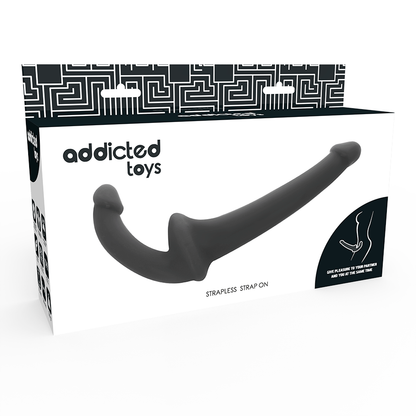 Enjoy intimate connection with the strapless Addicted Toys Dildo Rna S Without Subjection Black. G-spot and partner stimulation in a body-safe, flexible design.4